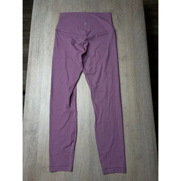 Lululemon Align Ribbed High-Rise Pant 25" Velvet Dust Size 6 - Picture 6 of 6